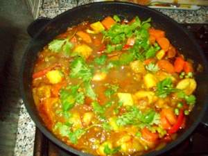 Homemade curry with vegetables