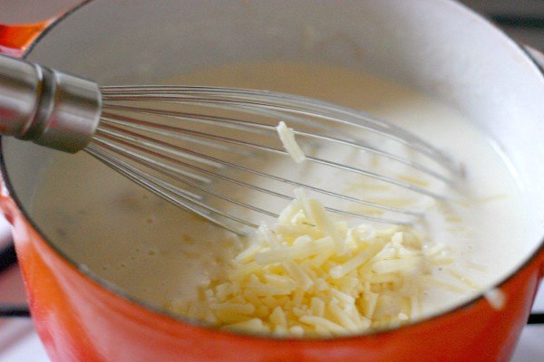 finished sauce sauce we'll use from cheese and milk