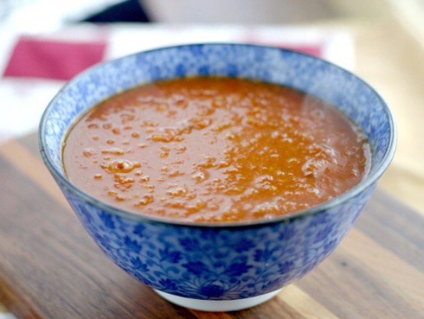 Finished homemade ketchup