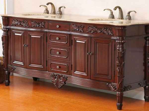 Stratford antique cherry bathroom vanity