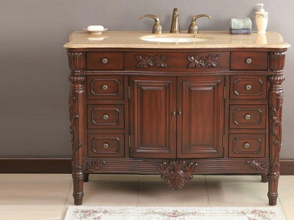 York cherry finish bathroom vanity