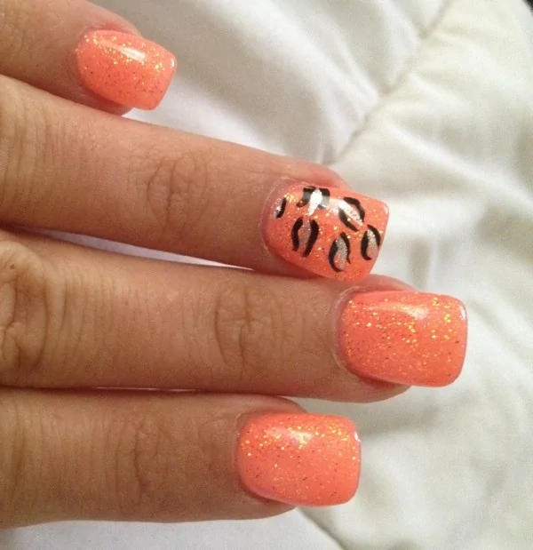Orange crush nail design