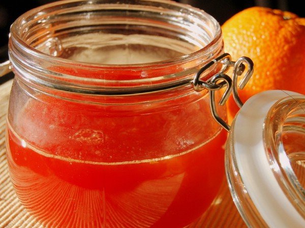 Orange jam final Bitter orange mimosa jam finished