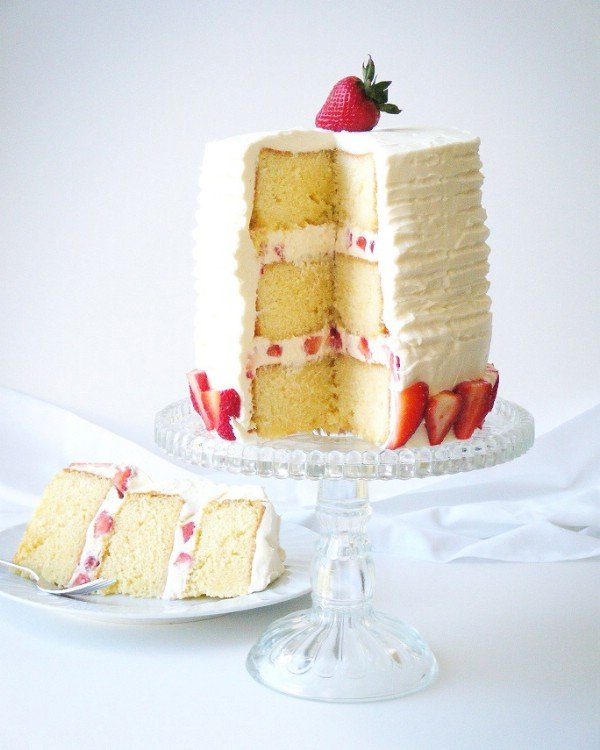 Strawberry cream cake