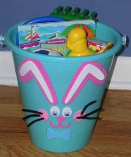 Bunny pail easter basket