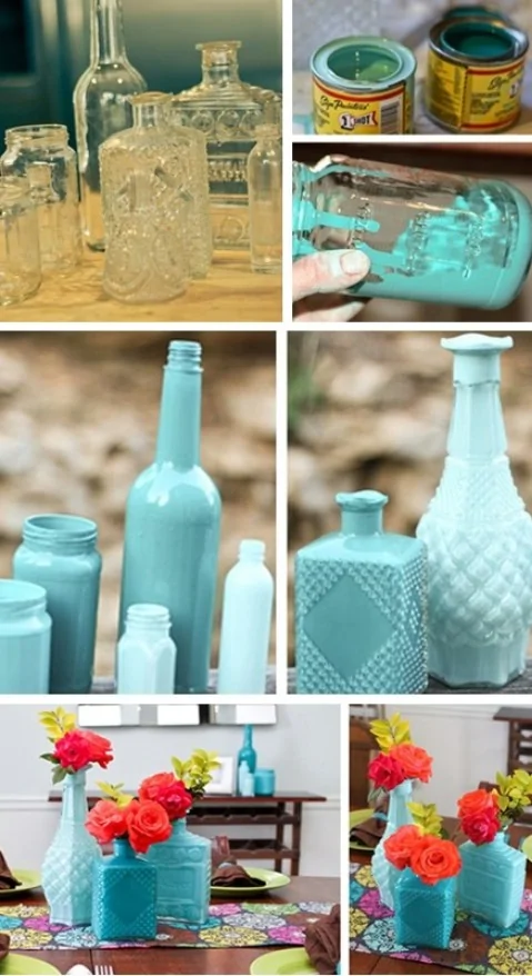 Diy painted jar vases