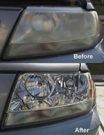 Headlight toothpaste cleaning diy hack
