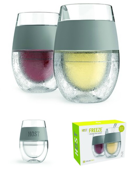 1. Freeze cooling wine glasses