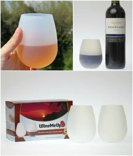Silicone wine glasses