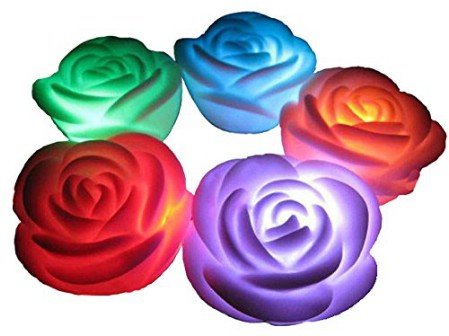 Flameless Rose Candles