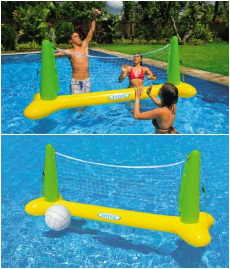 Intex floating swimming pool volleyball game