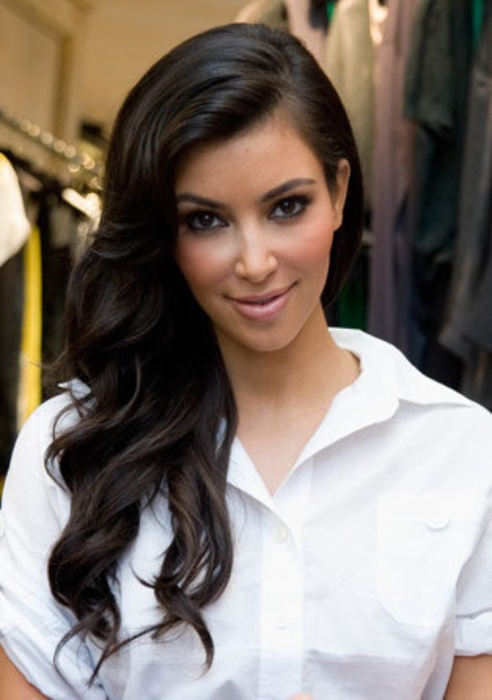 Kim kardashian hairstyle - big curls with lots of volume