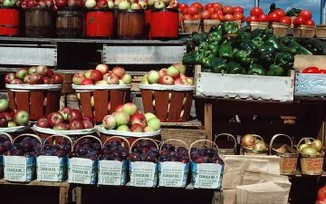 nicely organized food marketplace