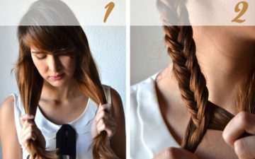 Fishtail Braid Up Hairstyle Tutorial