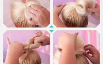 Step by step hair bow creating process