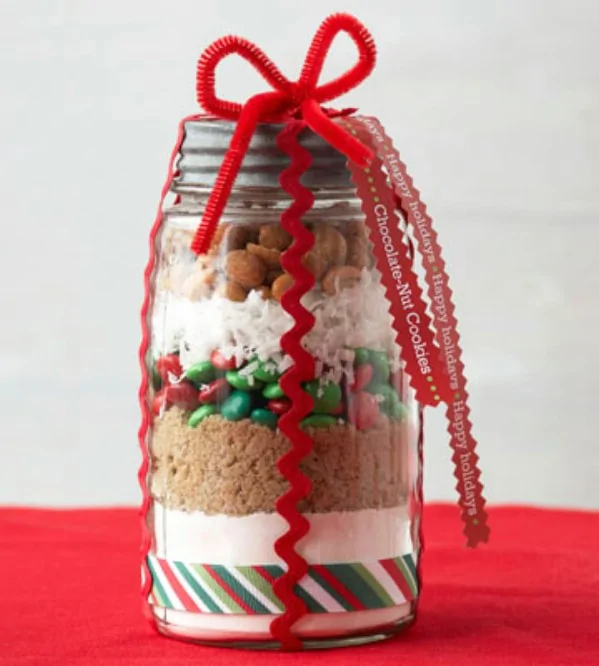 Gifts in a jar cookies