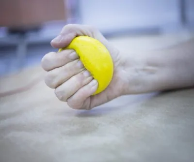 Toothpaste filled stress ball