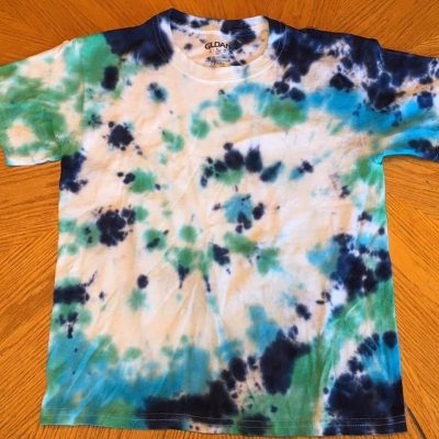 two color tie dye shirt