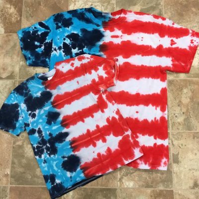 Patriot 4th july tie dye design