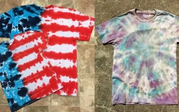 2 types of dyed t-shirts