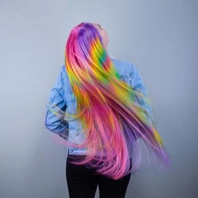 iridescent hair waves