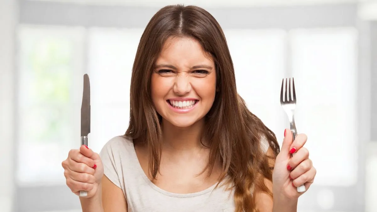 hungry woman skipping meals