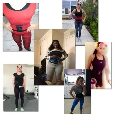 Different women wearing waist trainer