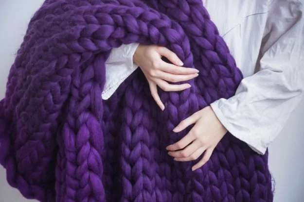 Chunky weighted blanket