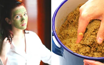 DIY rice bran face mask