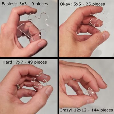 clear jigsaw puzzle 4 sizes