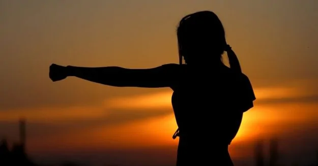 woman getting in shape
