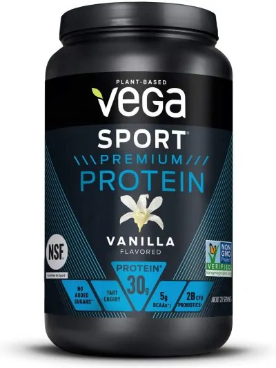 Plant based protein powder vega sport premium