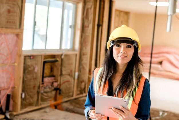 Woman construction career