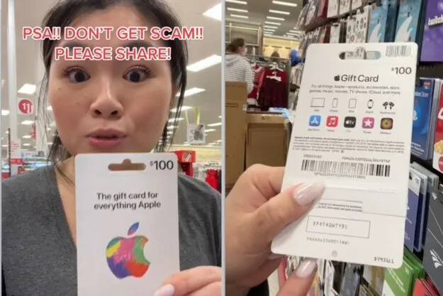 Apple 100 dollar gift card woman
