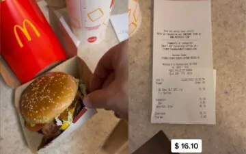 Customer shares surprise at $16 price tag for McDonald's combo