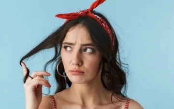 woman with headband