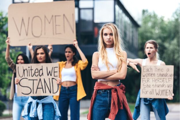 Former Self-Proclaimed Feminist Reveals Why She Quit the Movement and Started Standing Up for Men Instead 4 a group of feminists