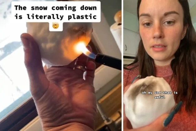 snow burning